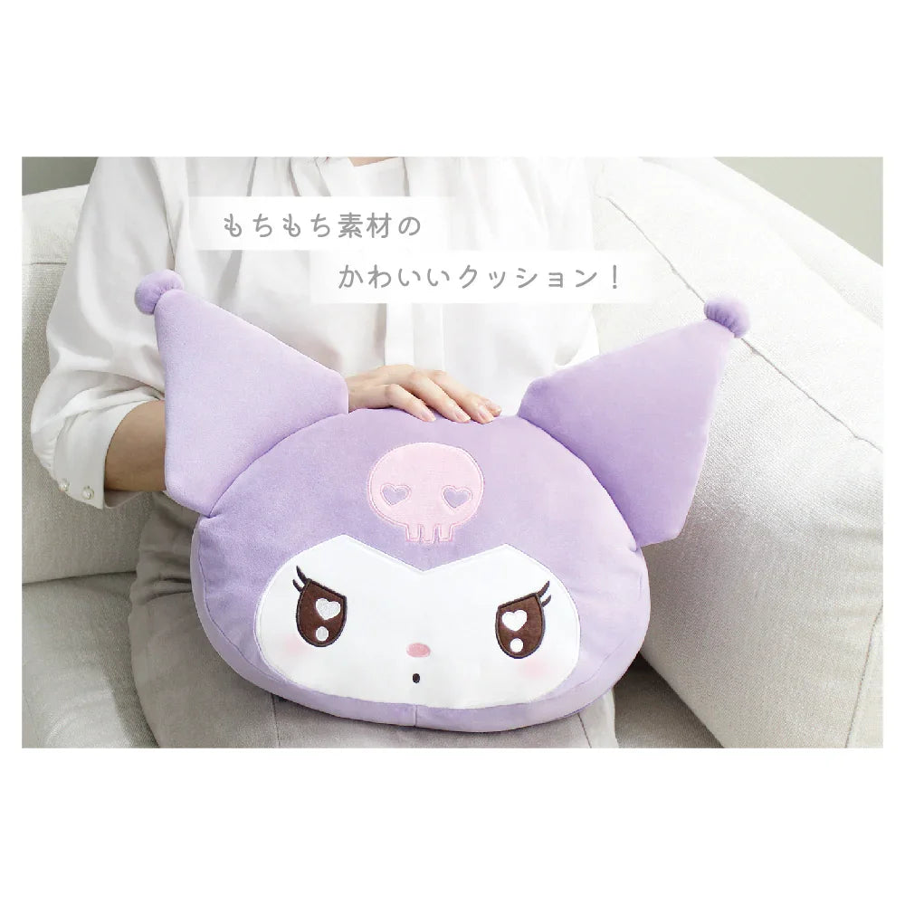 Kuromi Sanrio Characters Mocchiri Face Cushion Uruuru