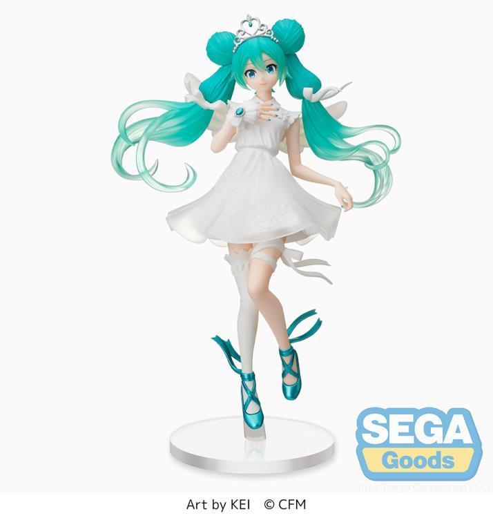 Hatsune Miku (15th Anniversary KEI Ver.) Super Premium Figure - Vocaloid - FigurineOut