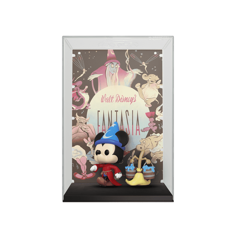 Sorcerer's Apprentice Mickey with Broom Movie Poster with Case #07 Disney 100 - FigurineOut