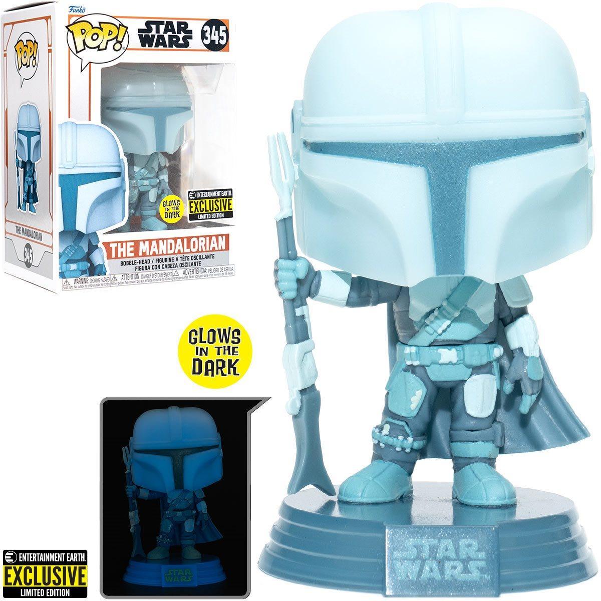 The Mandalorian Hologram Glow-in-the-Dark Funko Pop! Vinyl Figure #345 - EE Exclusive - FigurineOut
