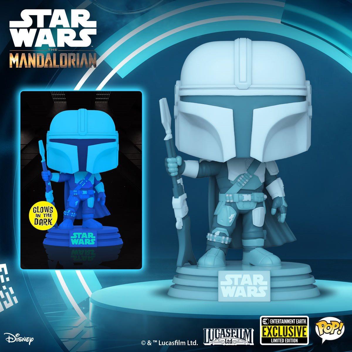 The Mandalorian Hologram Glow-in-the-Dark Funko Pop! Vinyl Figure #345 - EE Exclusive - FigurineOut