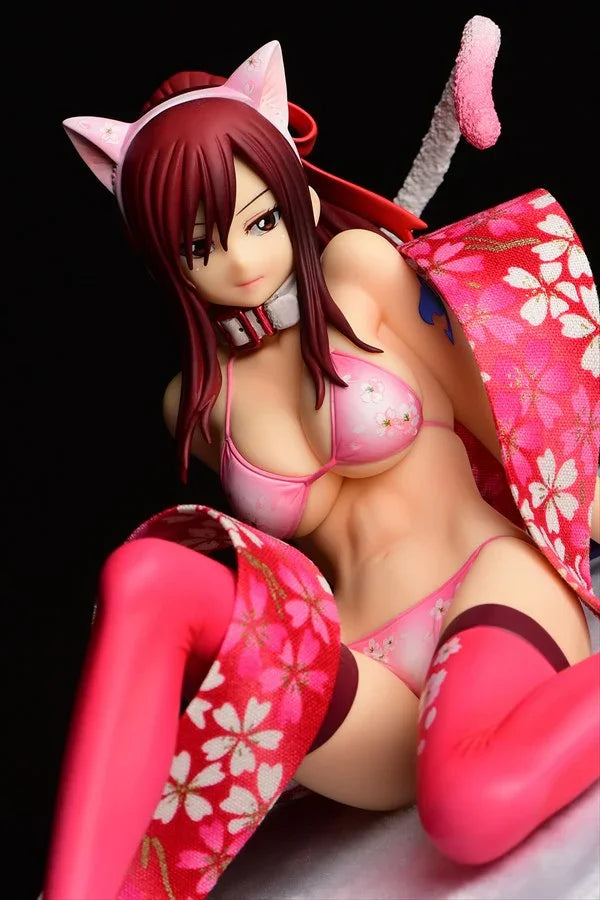 Erza Scarlet Sakura Cat Gravure Style - Fairy Tail