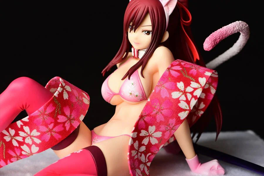 Erza Scarlet Sakura Cat Gravure Style - Fairy Tail