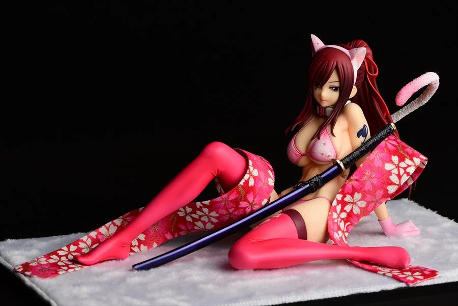 Erza Scarlet Sakura Cat Gravure Style - Fairy Tail