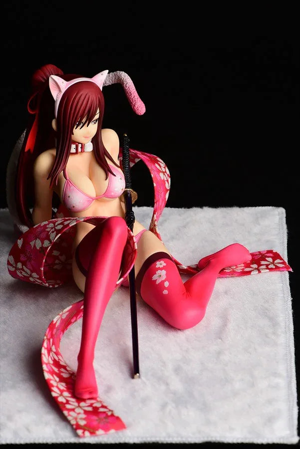 Erza Scarlet Sakura Cat Gravure Style - Fairy Tail