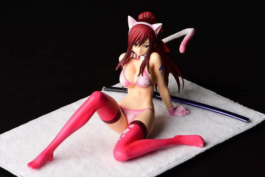 Erza Scarlet Sakura Cat Gravure Style - Fairy Tail