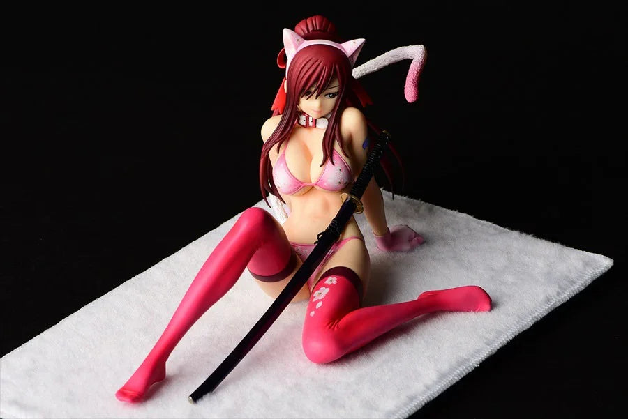Erza Scarlet Sakura Cat Gravure Style - Fairy Tail