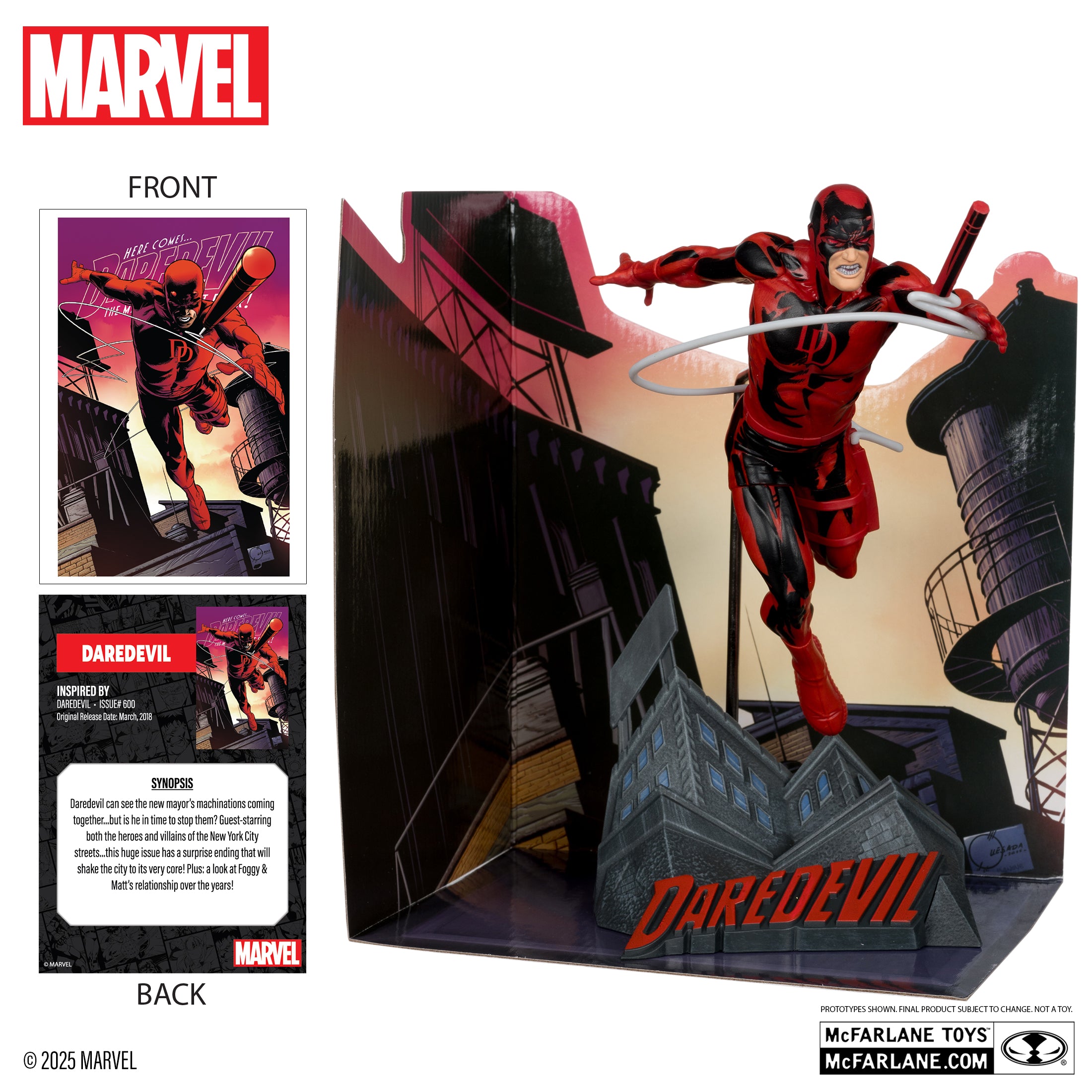 Daredevil 1:10th Scale Collectible with Scene (Daredevil #600)