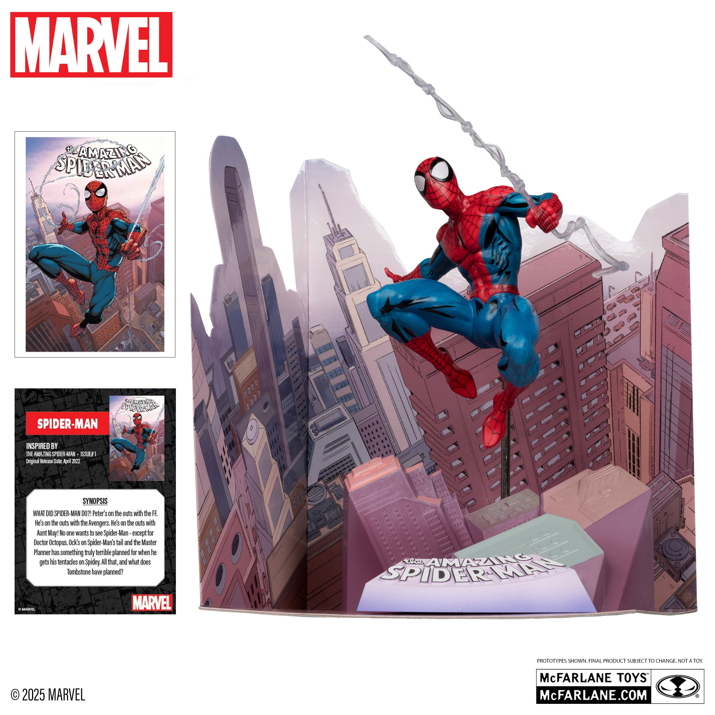 Spider-Man 1:10th Scale Collectible with Scene (The Amazing Spider-Man #1)