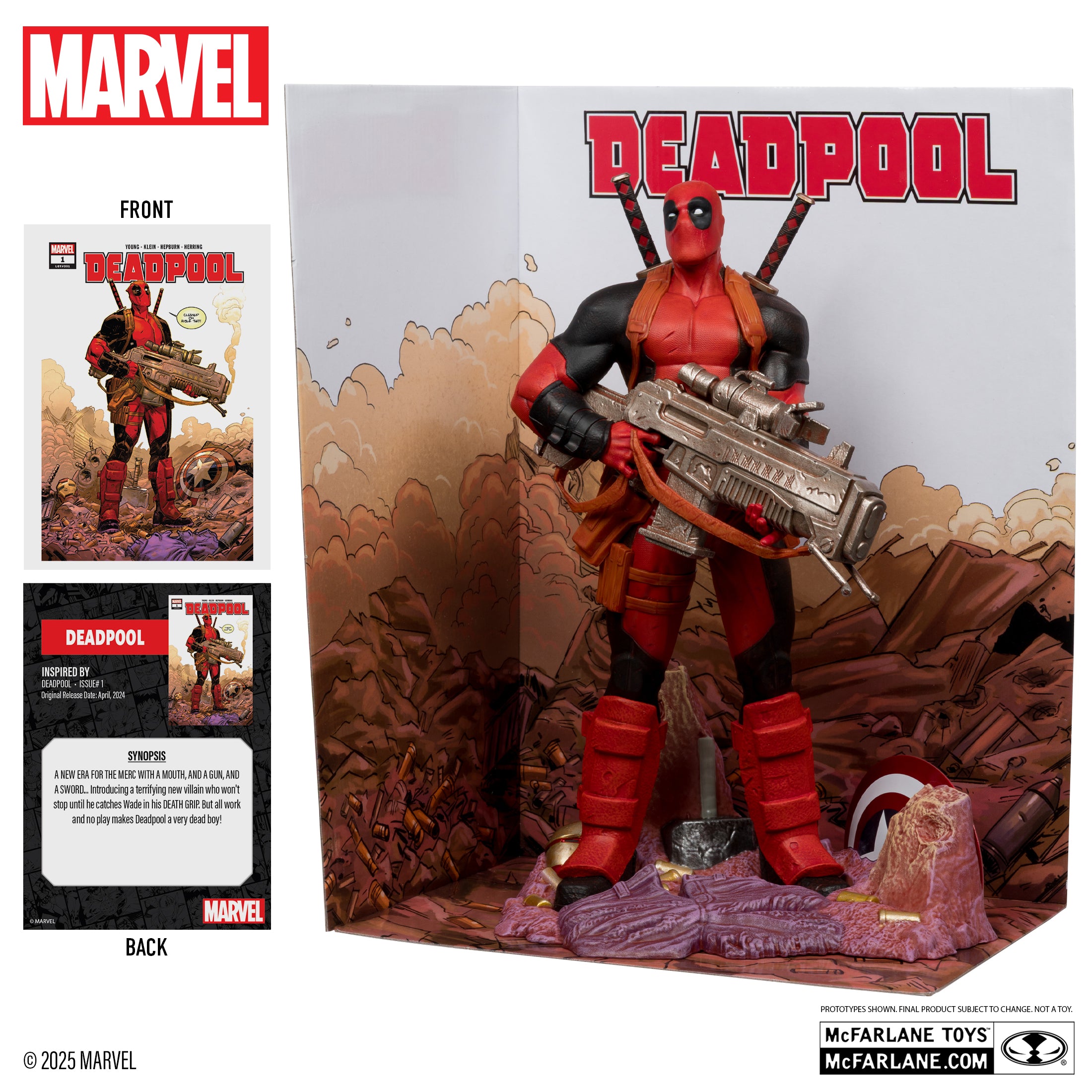 Deadpool 1:6th Scale Collectible with Scene & Comic (Deadpool #1)