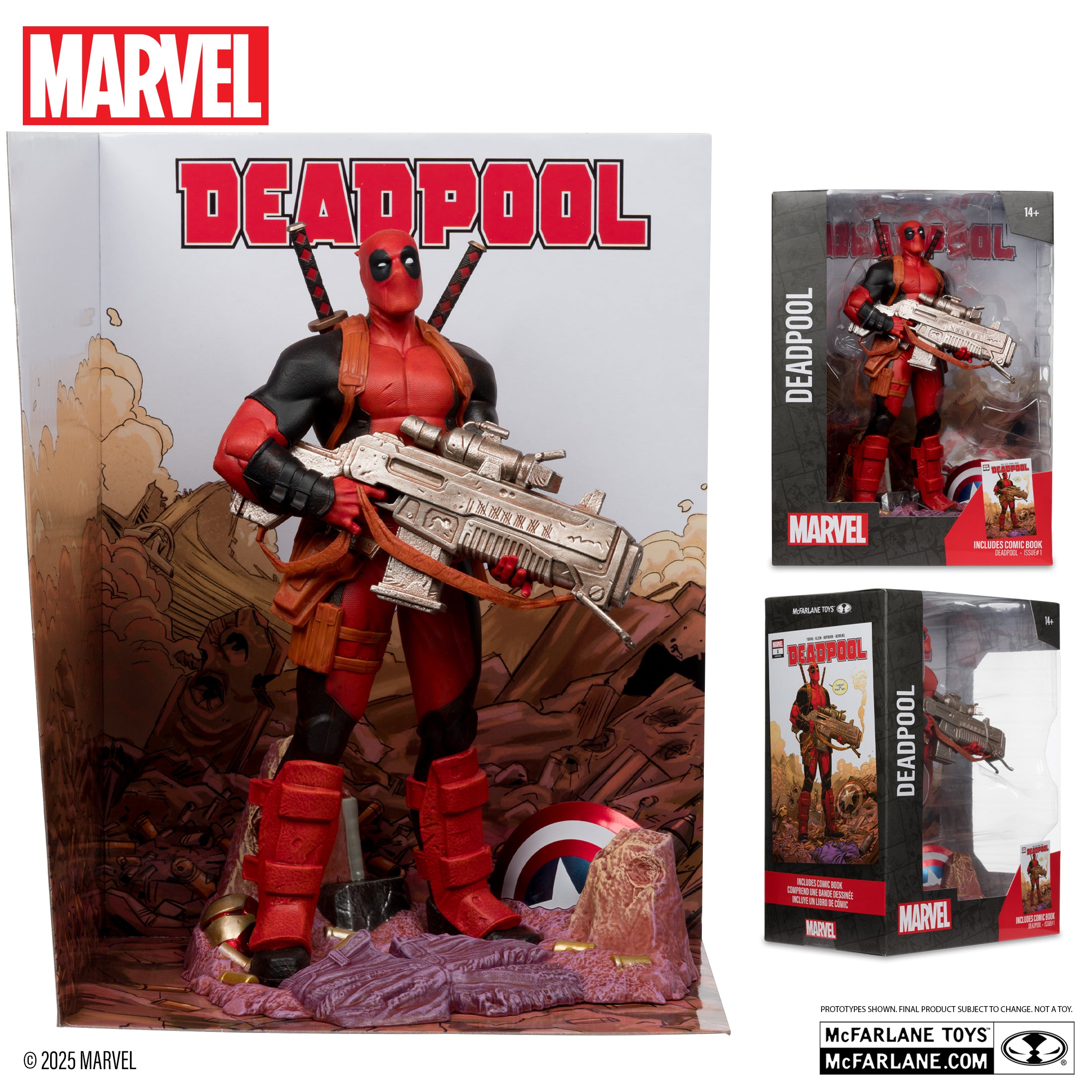 Deadpool 1:6th Scale Collectible with Scene & Comic (Deadpool #1)