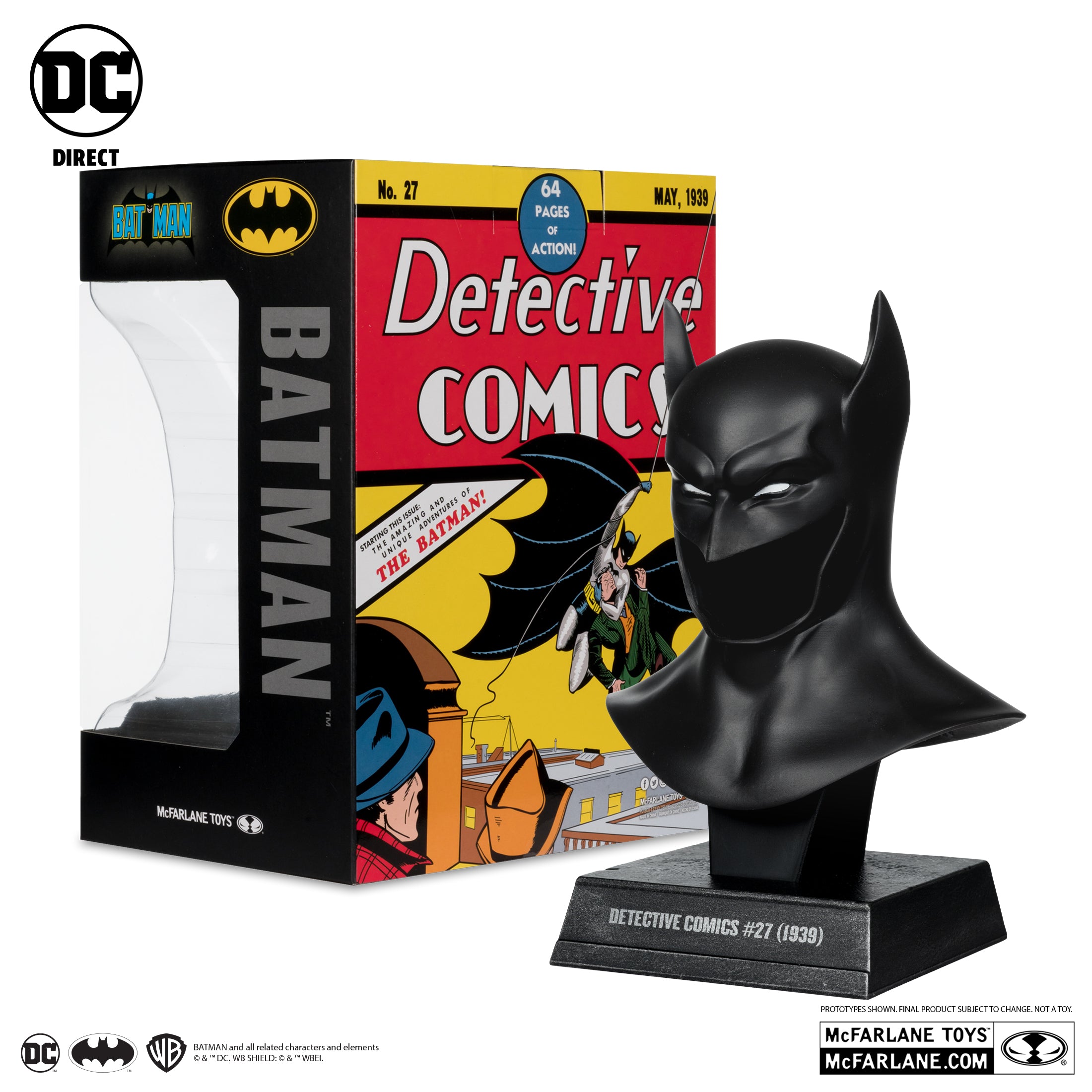 Batman Detective Comics #27 (1st Appearance) Cowl Replica 1:3 Scale