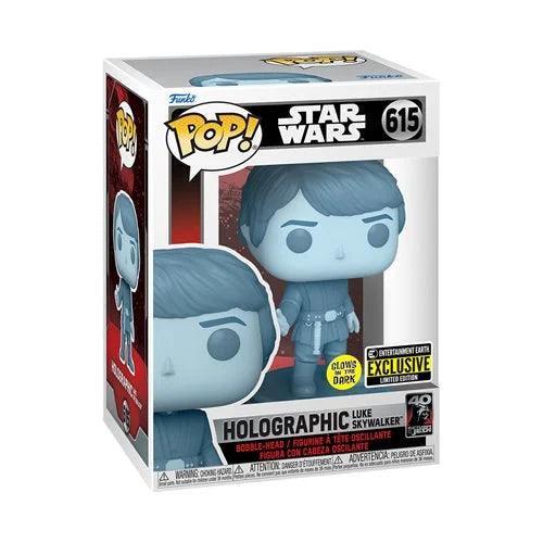 Funko Pop Hologram Luke Glow-in-the-Dark Return of the Jedi 40th Anniversary - Star Wars - FigurineOut