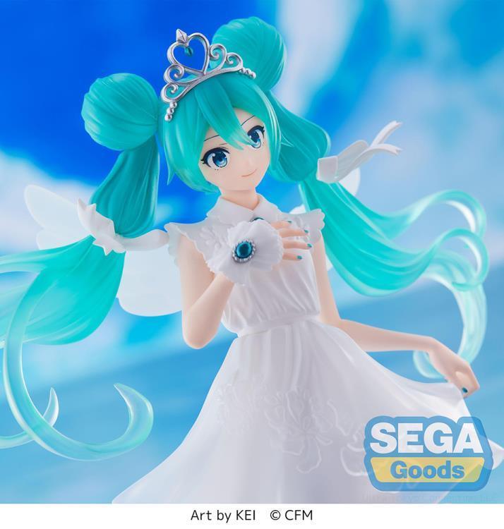 Hatsune Miku (15th Anniversary KEI Ver.) Super Premium Figure - Vocaloid - FigurineOut