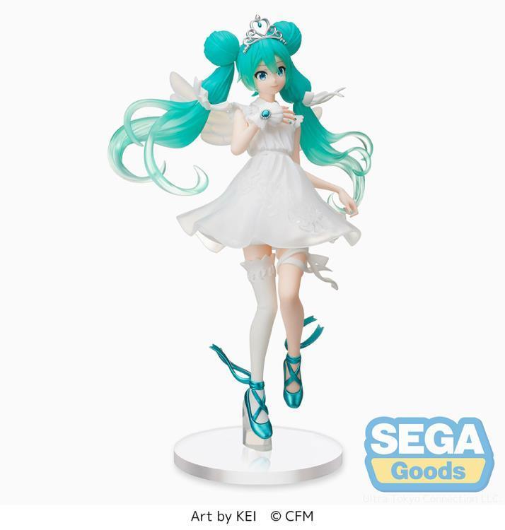 Hatsune Miku (15th Anniversary KEI Ver.) Super Premium Figure - Vocaloid - FigurineOut