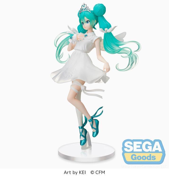 Hatsune Miku (15th Anniversary KEI Ver.) Super Premium Figure - Vocaloid - FigurineOut
