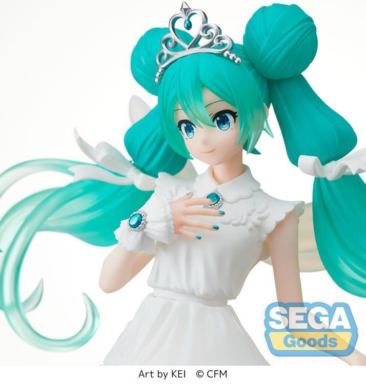 Hatsune Miku (15th Anniversary KEI Ver.) Super Premium Figure - Vocaloid - FigurineOut