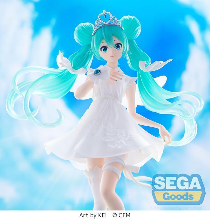 Hatsune Miku (15th Anniversary KEI Ver.) Super Premium Figure - Vocaloid - FigurineOut
