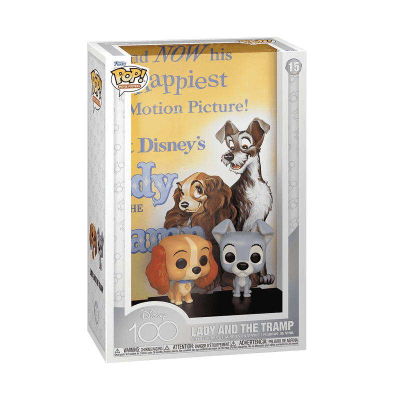 Lady and the Tramp Pop! Movie Poster with Case Disney 100 - FigurineOut